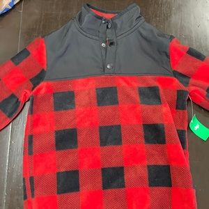 Boys size medium (8-10) red black plaid jacket